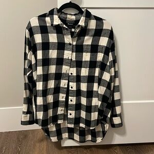 Black & White Madewell Flannel, Size M